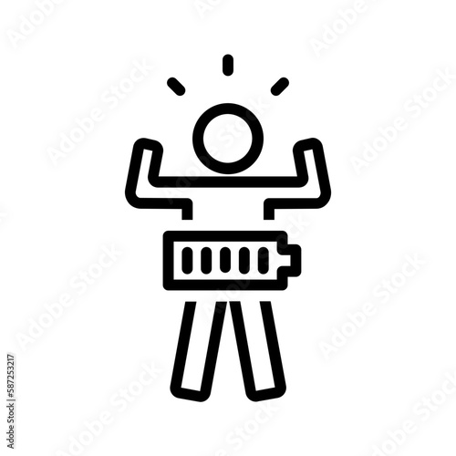 Black line icon for Dynamic