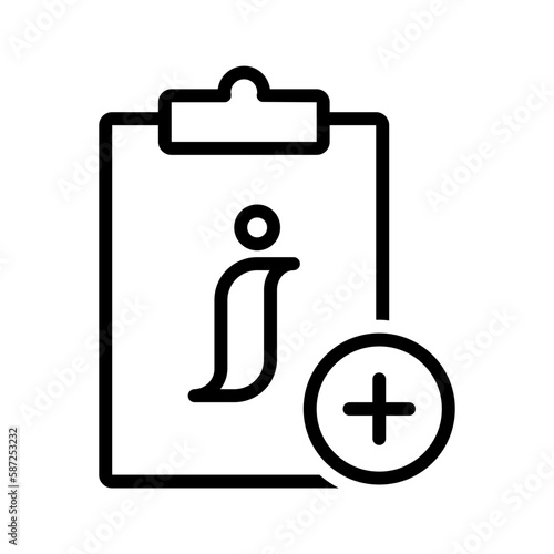 Black icon for Extra information