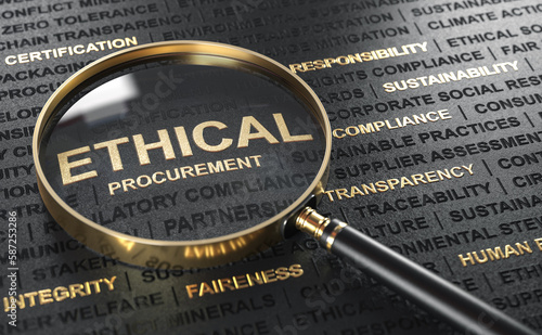 Ethical procurement, sustainable sourcing.