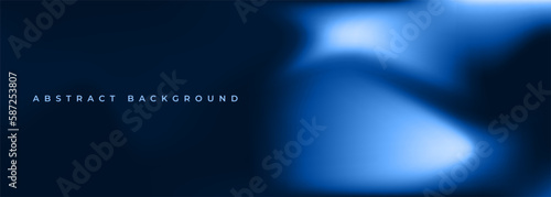 Bright blue holographic background. Abstract blue liquid gradient creative banner. Blurred soft blend color gradation minimalist background. Vector illustration.