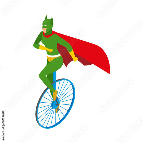 Isometric Superhero Performer