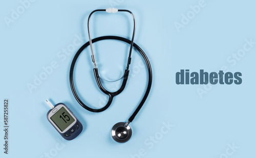Background of diabetic disease concept with copy space. World diabetes day banner.