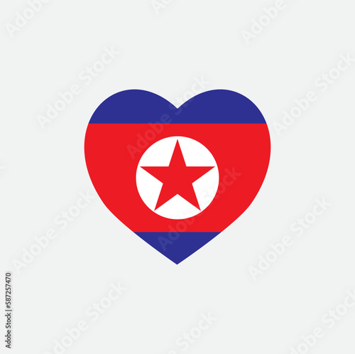 Free Download I love north korea icon vector logo design template - GFXLoad