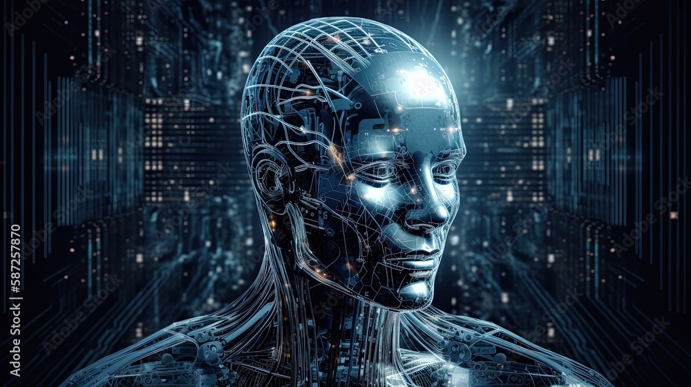 artificial intelligence with a captivating background that delves into