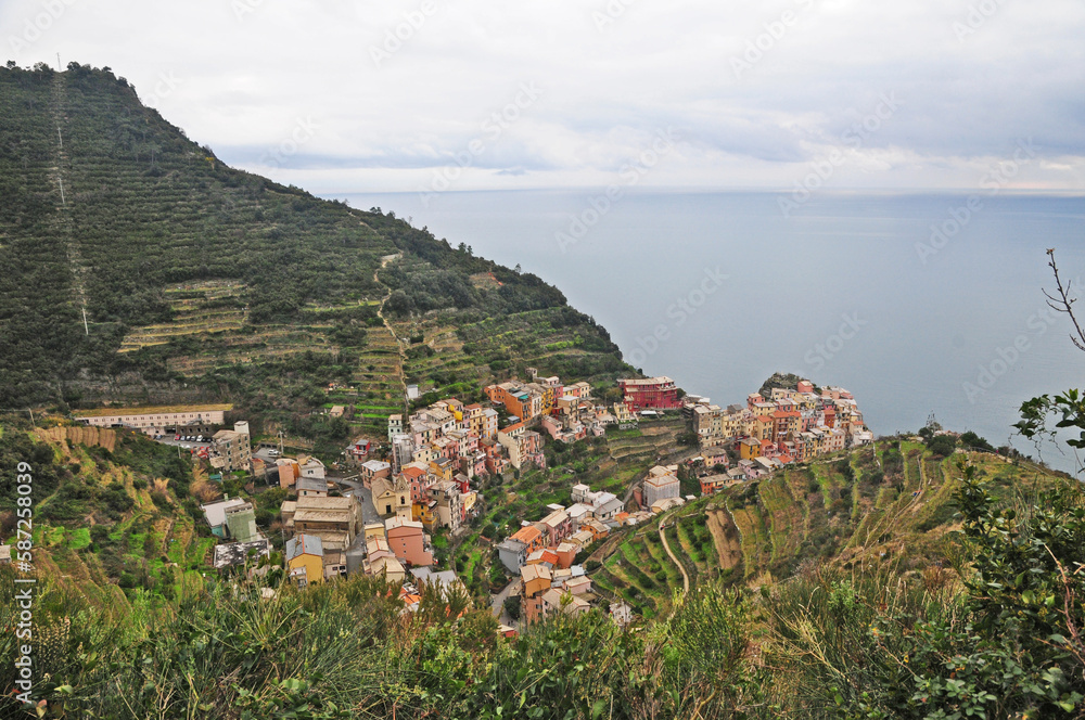 Veduta dalle cinque terre - Manarola, Liguria