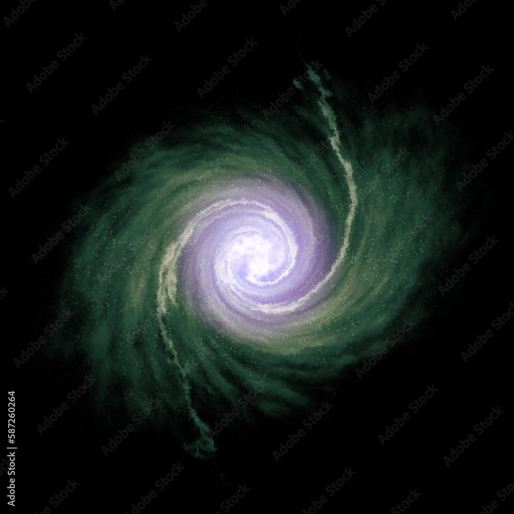 Naklejka premium spiral galaxy in space with stars