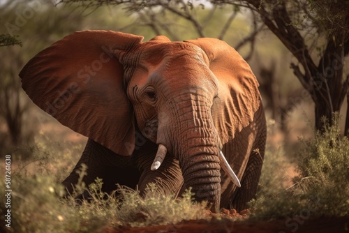 Africa's Tsavo East National Park contains an elephant. Generative AI