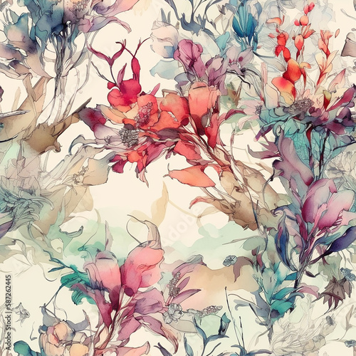 watercolor floral background