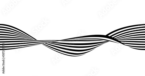 Abstract black and white minimal stripe line decoration background. illustration vector 