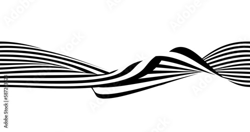 Abstract black and white minimal stripe line decoration background. illustration vector 