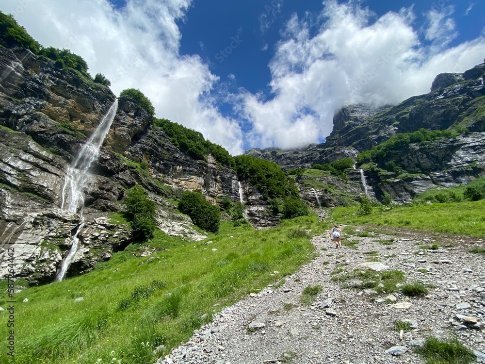 Obraz premium Randonnée en france de la vallée de chamonix au mont blanc