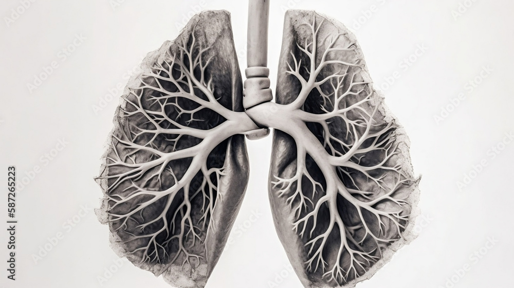 The anatomical human lung facilitates oxygen and carbon dioxide ...