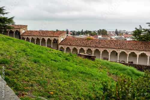 View of the arcades of the castle of Udine, Friuli Venezia Giulia - Italy