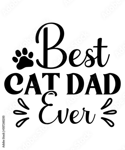 Canvas-taulu best cat dad ever svg