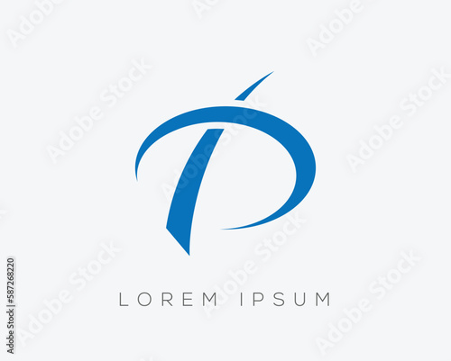 Unique P letter Logo with Simple and Clean P shape icon template.