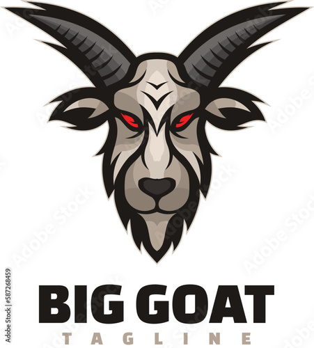 goat horn mascot logo