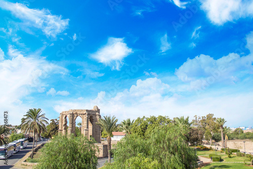 Nice view of the historic buildings in the center of Famagusta, North Cyprus