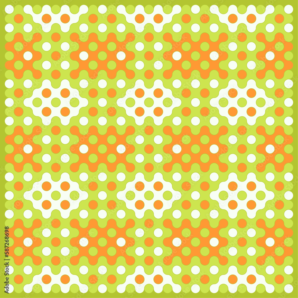 Multicolor truchet tiling connections illustration Multicolor truchet tiling connections illustration