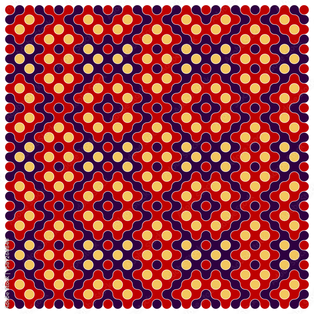 Multicolor truchet tiling connections illustration Multicolor truchet tiling connections illustration
