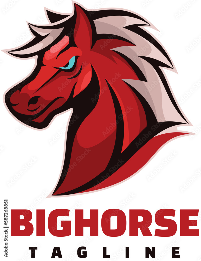 horse head mascot logo horse head mascot logo