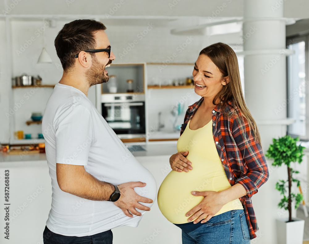 Woman Pregnant Couple Man Pregnancy Family Mother Love Father Happy Woman Pregnant Couple Man Pregnancy Family Mother Love Father Happy