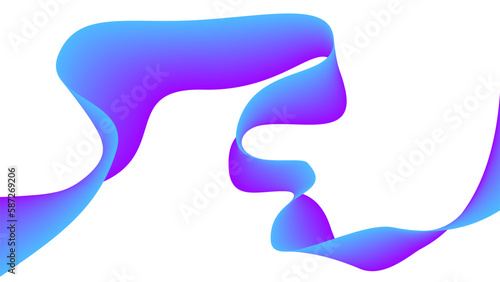 Abstract flowing wavy gradient. ribbon vector illustration.