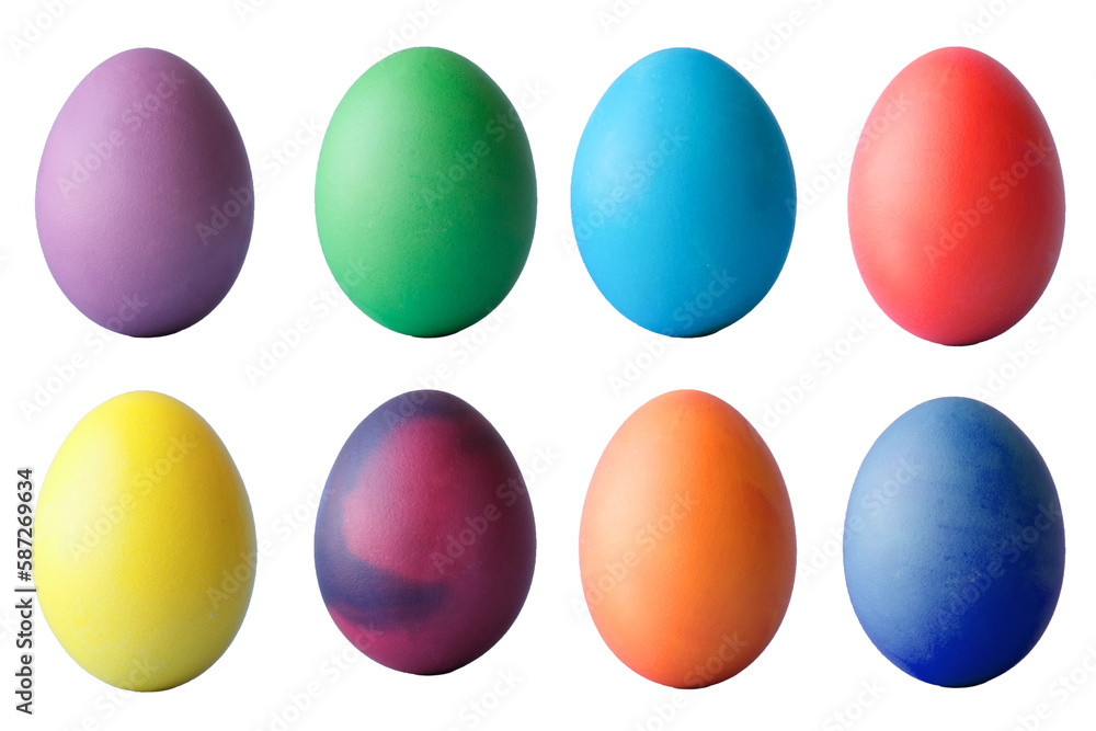 Colored Easter eggs collection Colored Easter eggs collection