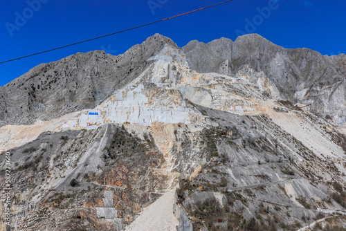 View of Carrara marble quarries