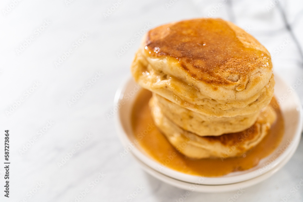 Eggnog pancakes Eggnog pancakes
