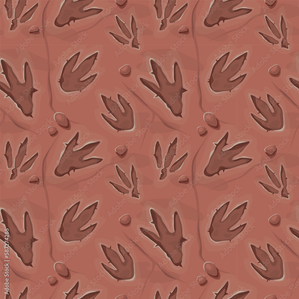 Odciski łap dinozaura