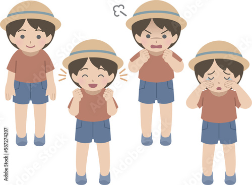 少年の喜怒哀楽セット　夏服