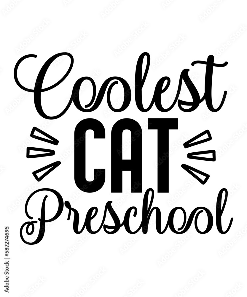 coolest cat preschool svg
