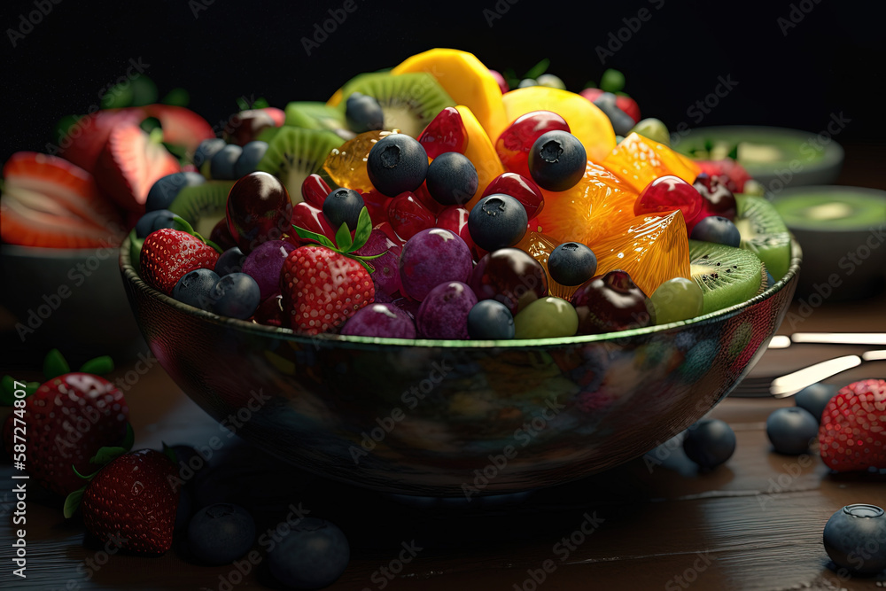 A fruit salad. crated using Generative Ai A fruit salad. crated using Generative Ai