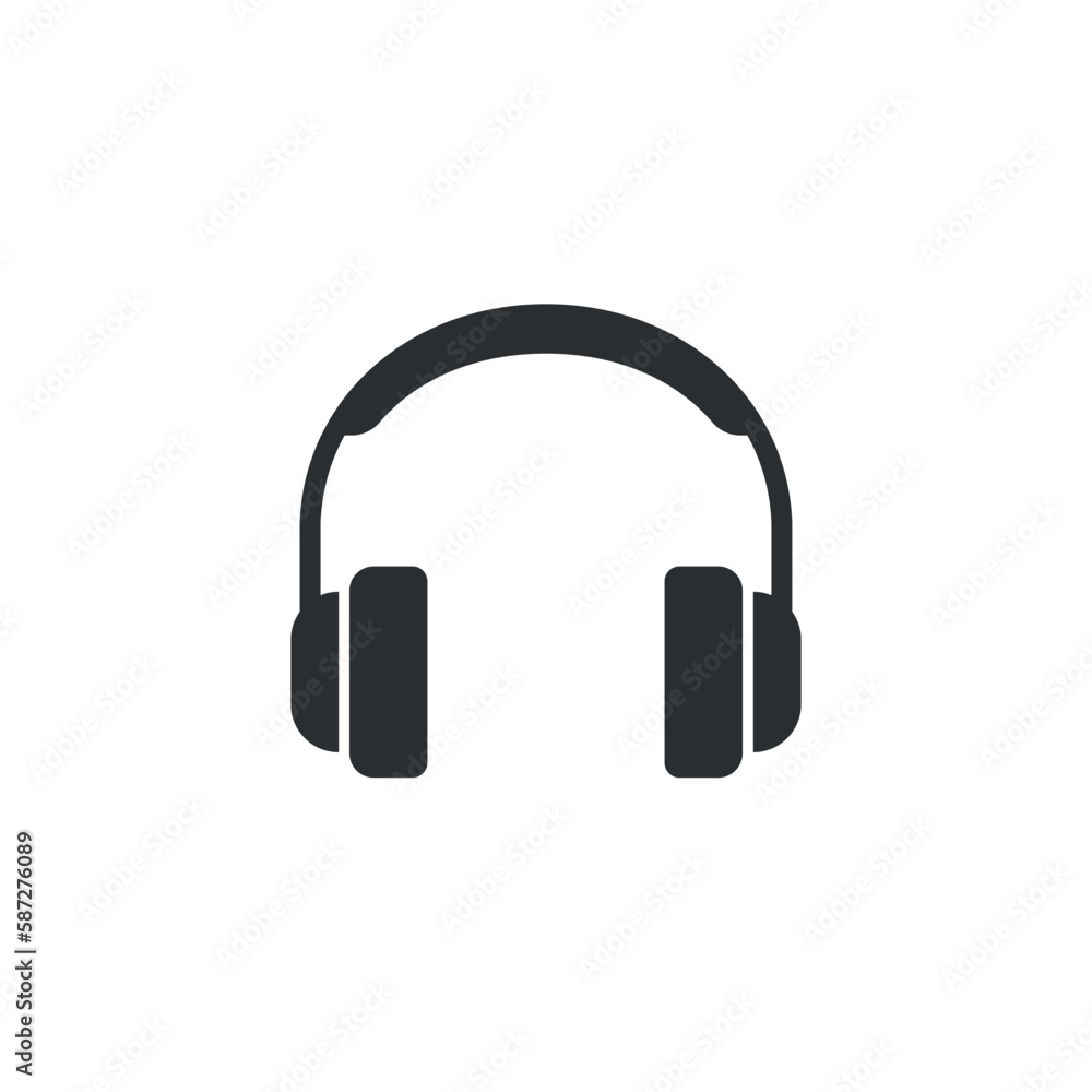 Headphone icon in flat style. Earphone vector illustration on isolated background. Listen music sign business concept. Headphone icon in flat style. Earphone vector illustration on isolated background. Listen music sign business concept.
