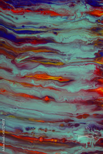 My original painting in bright bold colours, Fluid art