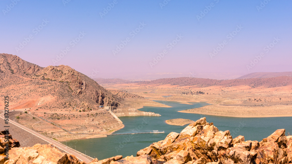 Youssef Ibn Tachfin Dam, Water reservoir near Tiznit, Southern Morocco Al Massira Dam Morocco, Souss massa