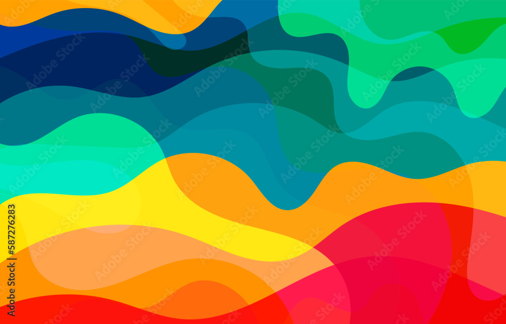 Colorful Groovy background design concept