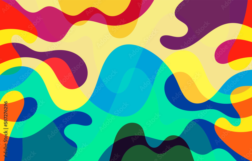 Colorful Groovy background design concept