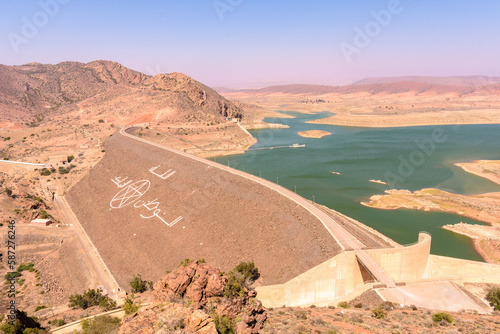 Youssef Ibn Tachfin Dam, Water reservoir near Tiznit, Southern Morocco Al Massira Dam Morocco, Souss massa