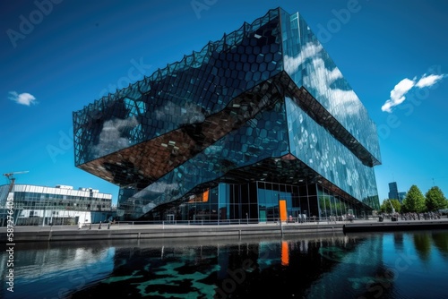 The Science Center NEMO is an educational museum of science located in Amsterdam, The Netherlands, on June 16, 2016. It is a gorgeous summer day. Generative AI