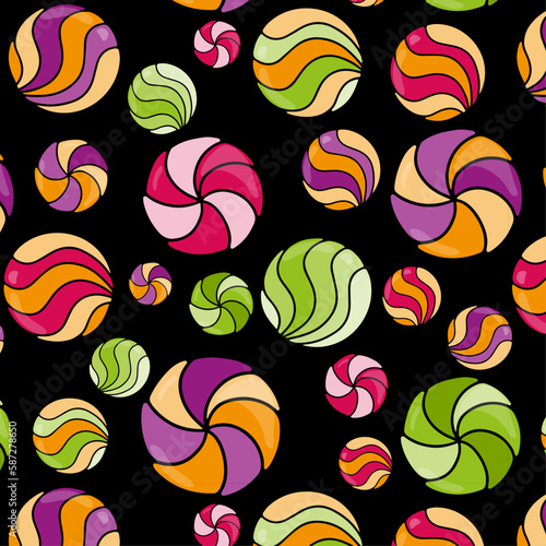 pattern with candies and lollipops