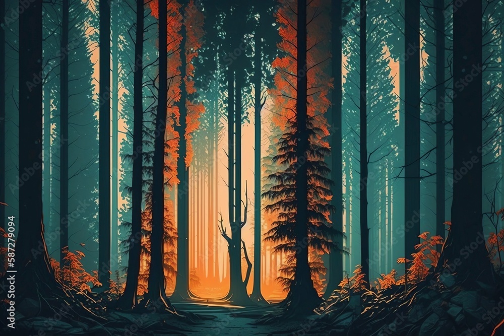 Forest abstract backdrop - Generative A.I. Forest abstract backdrop - Generative A.I.