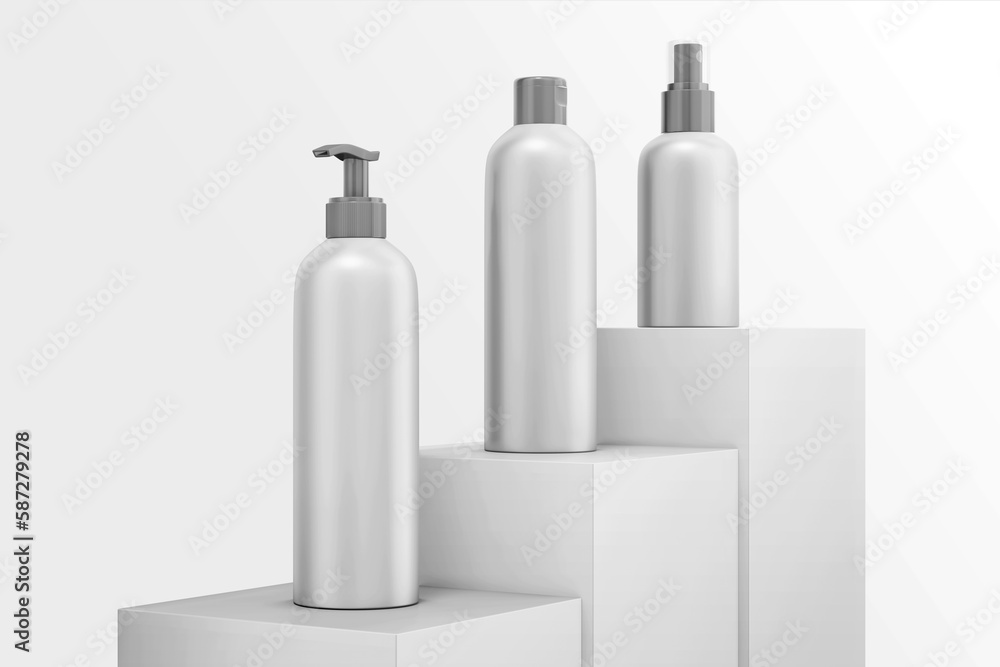 3D Render of Cosmetic Bottle for Mockup