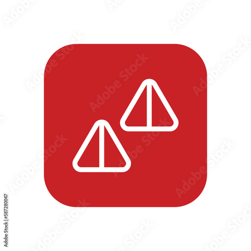 Samosa icon vector stock.