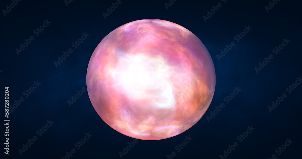 Naklejka premium Abstract ball sphere planet iridescent energy transparent glass magic with energy waves in the core abstract background