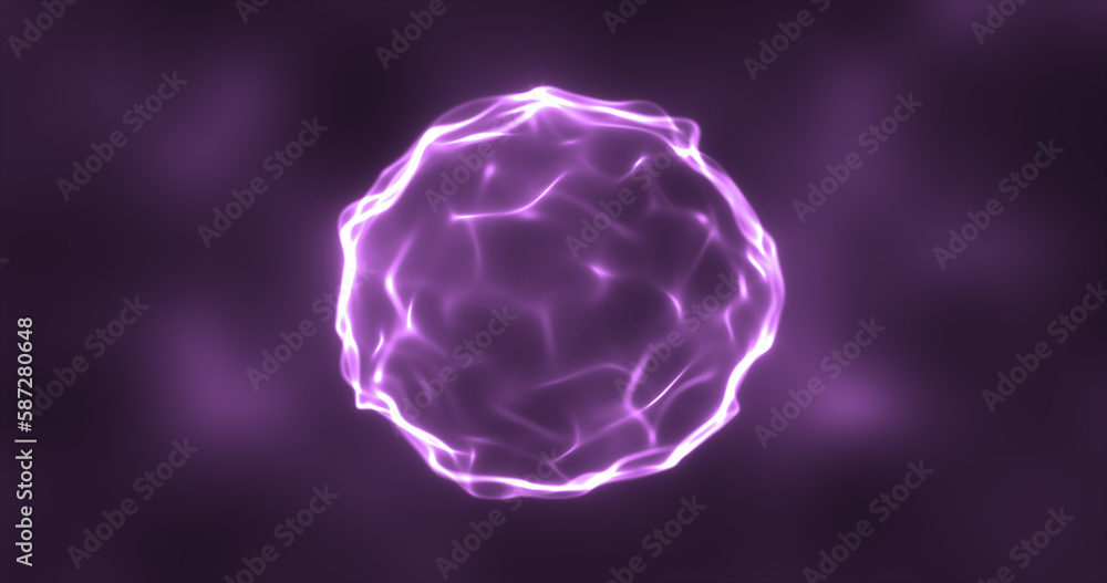 Abstract purple energy round sphere glowing with particle waves hi-tech digital magic abstract background Abstract purple energy round sphere glowing with particle waves hi-tech digital magic abstract background