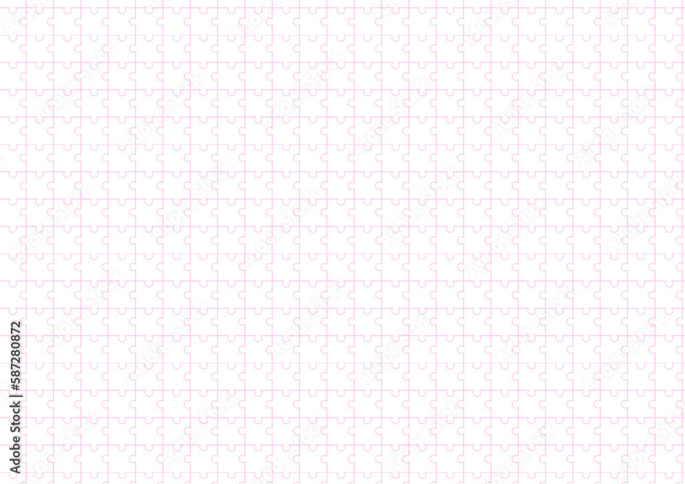 パズルのピースのテクスチャー　A4サイズ　ピンク