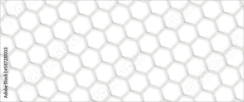 Fototapeta Naklejka Na Ścianę i Meble -  Abstract technology background vector EPS, abstract white hexagon concept background with hexagons, abstract background with lines, white texture background, hexagon abstract background.