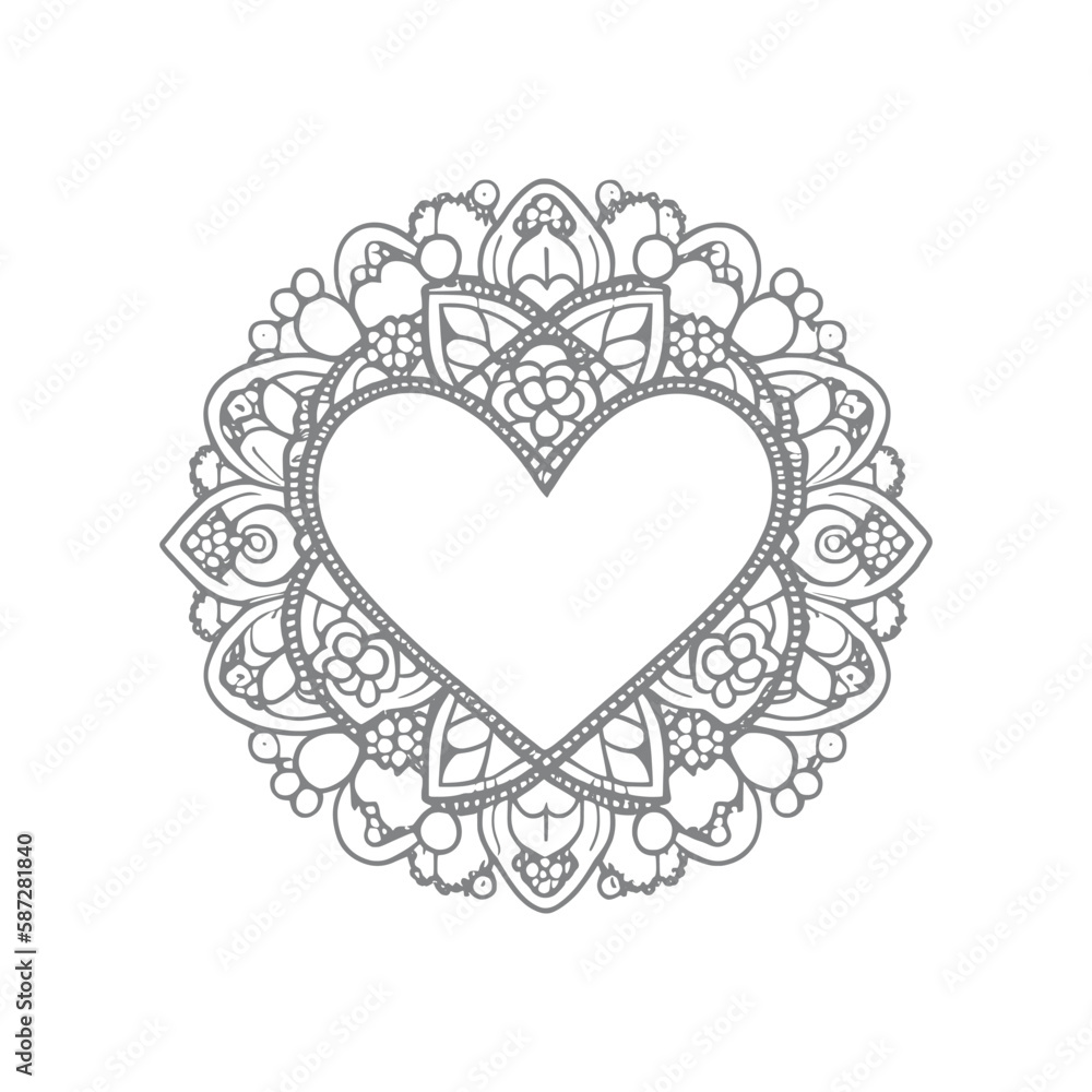 In the Coloring Book, the heart-shaped frames are beautifully decorated with intricate floral designs. In the Coloring Book, the heart-shaped frames are beautifully decorated with intricate floral designs.