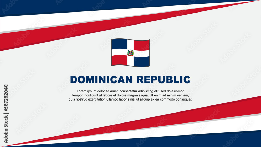 Dominican Republic Flag Abstract Background Design Template. Dominican Republic Independence Day Banner Cartoon Vector Illustration. Dominican Republic Design Dominican Republic Flag Abstract Background Design Template. Dominican Republic Independence Day Banner Cartoon Vector Illustration. Dominican Republic Design